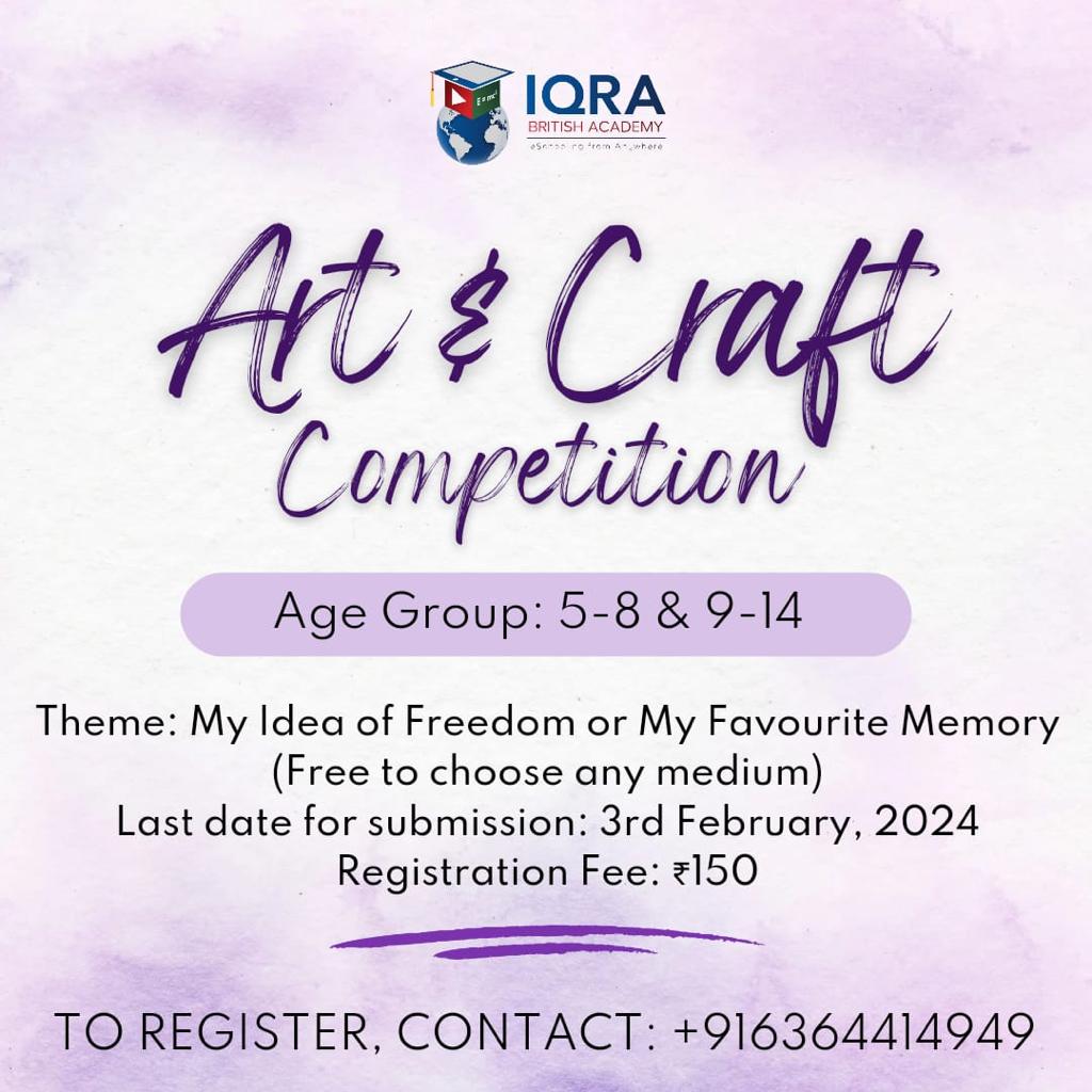 Art & Craft Competition - IQRA International School | India's Top ...